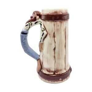 1940s Twin Winton California Pottery HILLBILLY Stein: Novelty Beer Mug